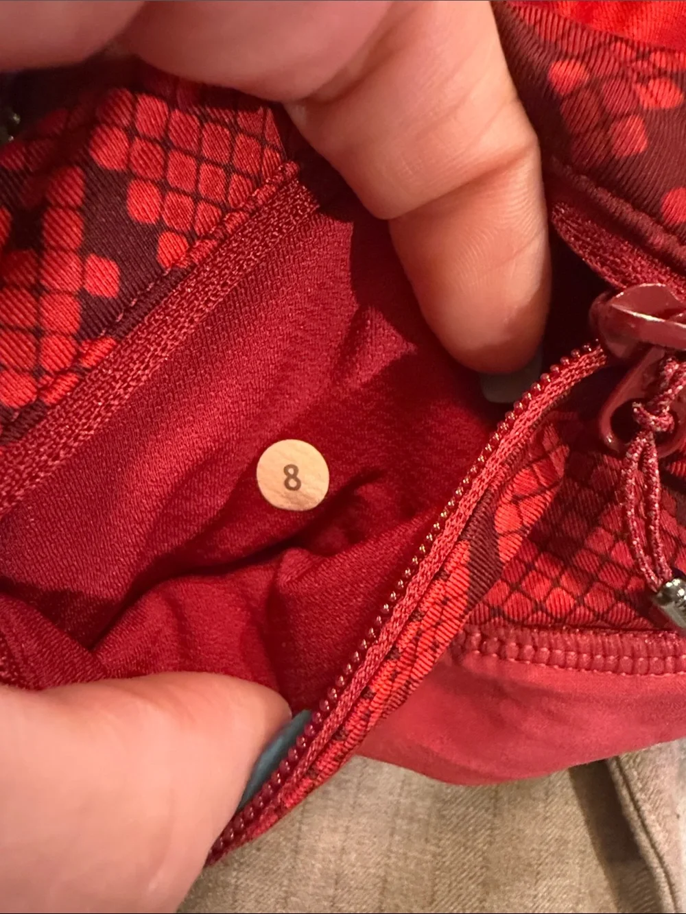 Lululemon Red Athletic Skirt with Snake-Print Waistband